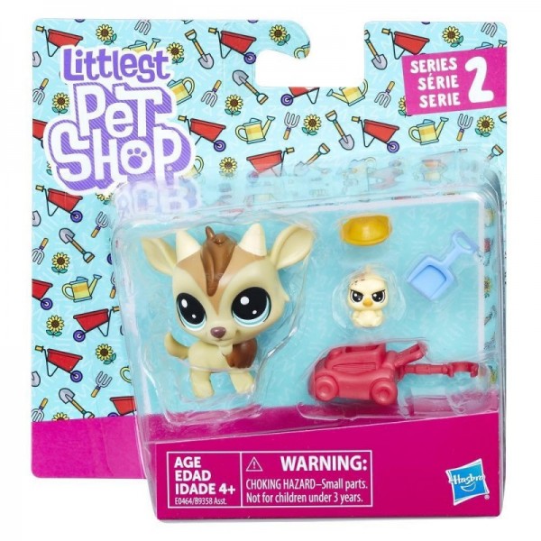 Hasbro Littlest Pet Shop Para zwierzaków Quincy Goatee & Chickles Scrapper B9358 E0464