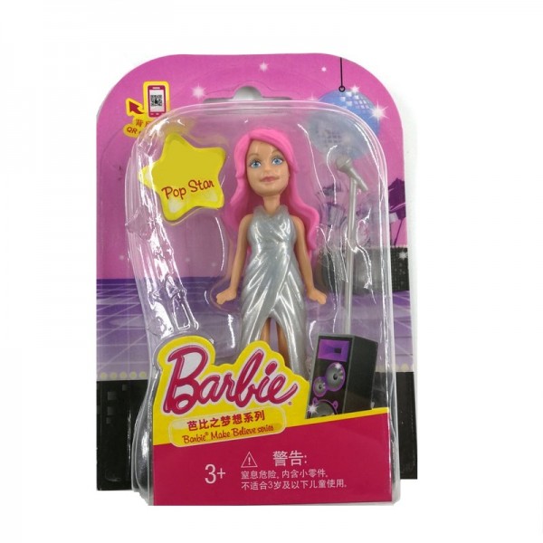 Mattel Barbie Minilaleczka Gwiazda Pop Silver DVW34 DVW45