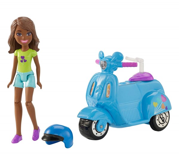 Mattel Barbie On The Go Mała Lalka + Pojazd FHV76 FHV78