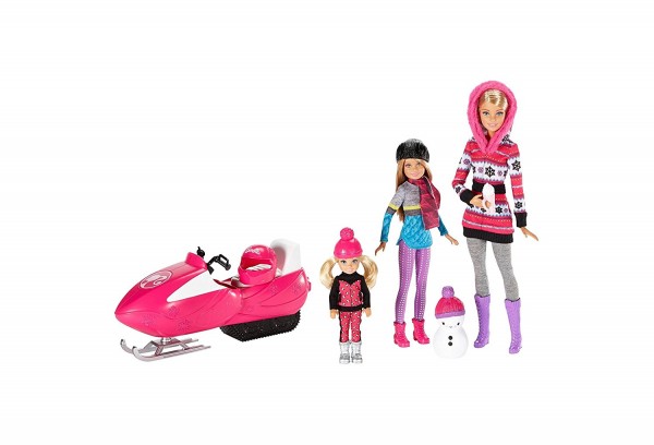 Mattel Barbie Siostry na Skuterze Barbie + Stacie + Chelsea FDR73