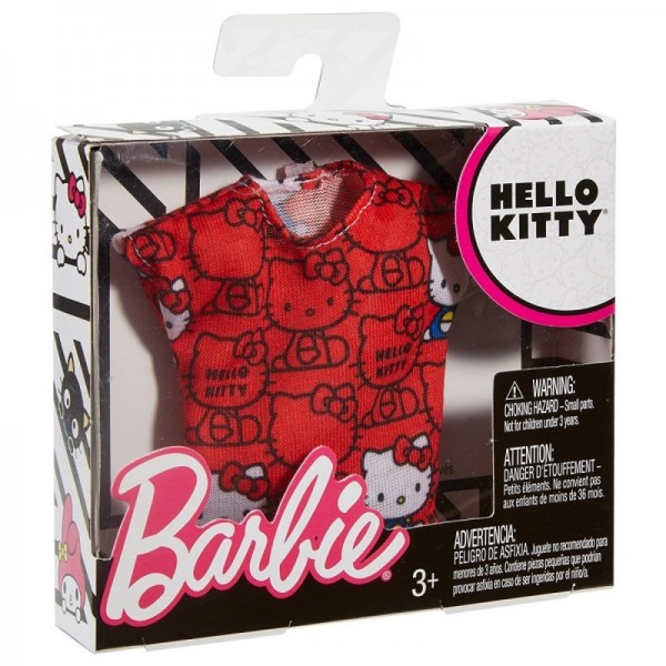 Mattel Barbie Hello Kitty czerwony top FLP40 FLP41