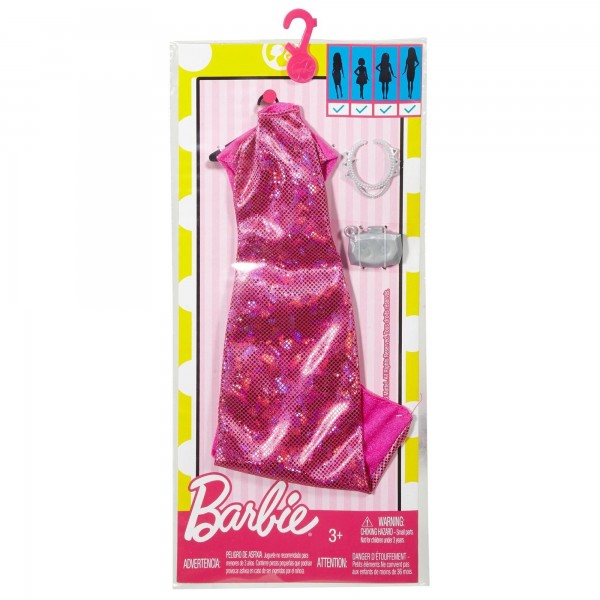 Mattel Barbie Modne Kreacje Sukienka Różowa Błyszcząca FCT22 DWG23