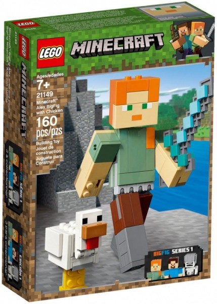 Lego Klocki Minecraft BigFig - Alex z kurczakiem 21149