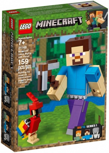 Lego Klocki Minecraft BigFig - Steve z papugą 21148