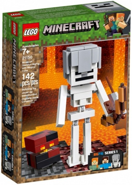 Lego Klocki Minecraft BigFig - szkielet z kostką magmy 21150