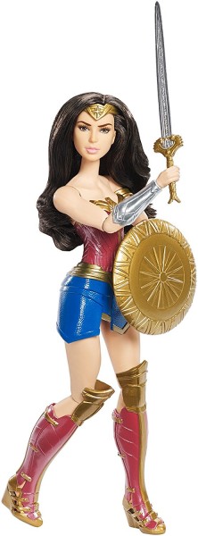 Mattel Wonder Woman Lalka Ruchoma z Blokującą Tarczą FDF37 FDF39