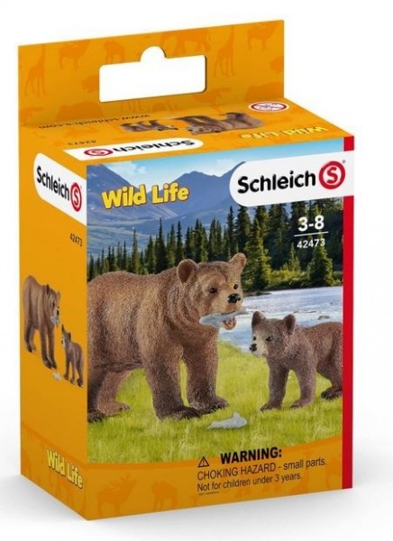 Schleich Figurki Matka Grizzly z małym niedźwiedziem 42473