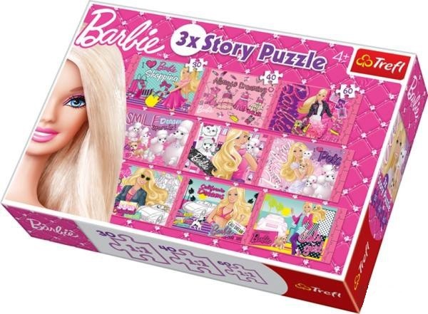 Trefl Puzzle Barbie 3 Historie 30+40+60 el.  90309