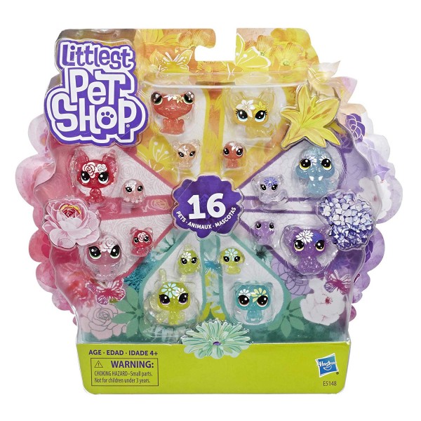 Hasbro Littlest Pet Shop Kwiatowy Zestaw 16 Zwierzaków E5148