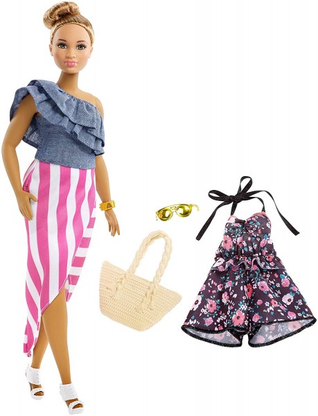 Mattel Barbie Fashionistas Lalka z Ubrankami Bon Voyage FJF67 FRY82