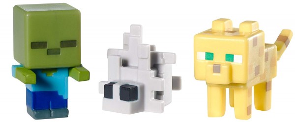 Mattel Minecraft 3-Pak: Ocelot, Zombie i Rybik Cukrowy CGX24 CKH37