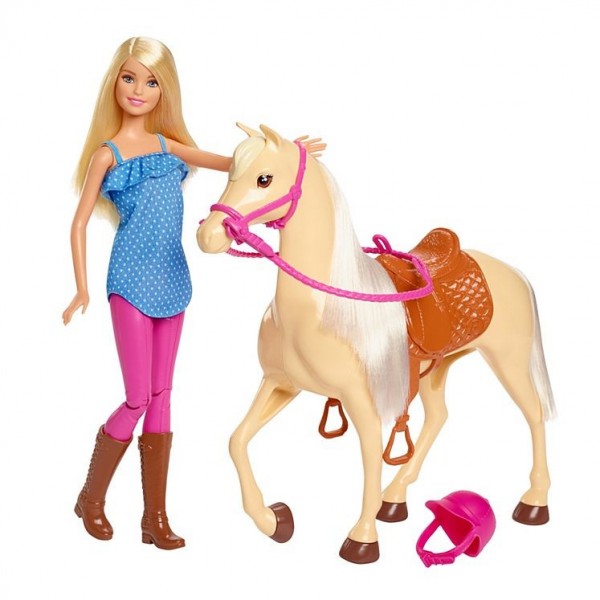 Mattel Barbie Lalka + Koń FXH13