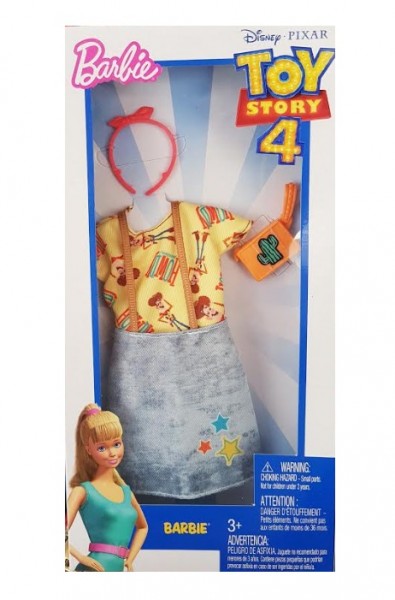 Mattel Barbie Ubranka z Ulubieńcami Toy Story Komplet Woody FKR66 FXK77
