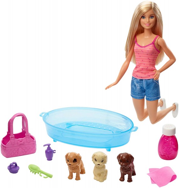 Mattel Barbie Kąpiel Piesków Zestaw GDJ37