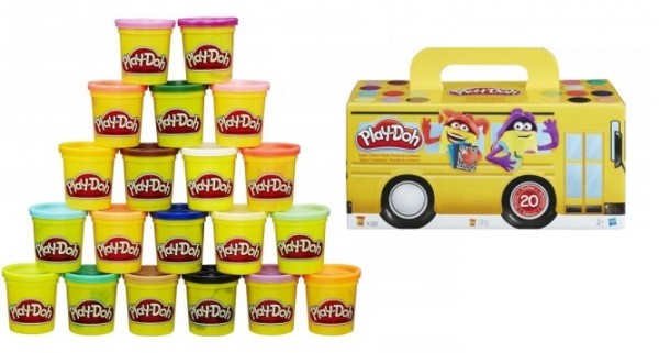 Hasbro Play-Doh Color Pack Zestaw 20 kolorów Autobus A7924
