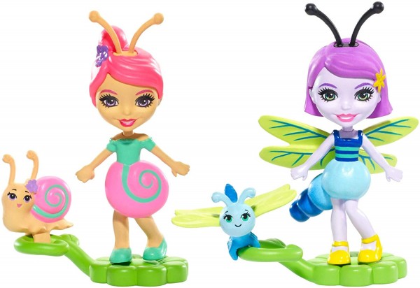 Mattel Enchantimals Małe Przyjaciółki 2-pak Saxon Snail i Dara Dragonfly FXM86 FXM89