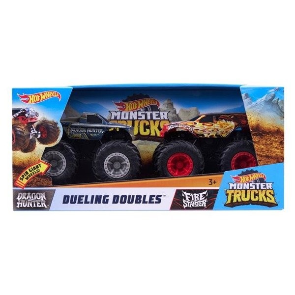 Mattel Hot Wheels Monster Trucks 2-pak Dragon Hunter + Fire Starter FYJ80 FYJ82