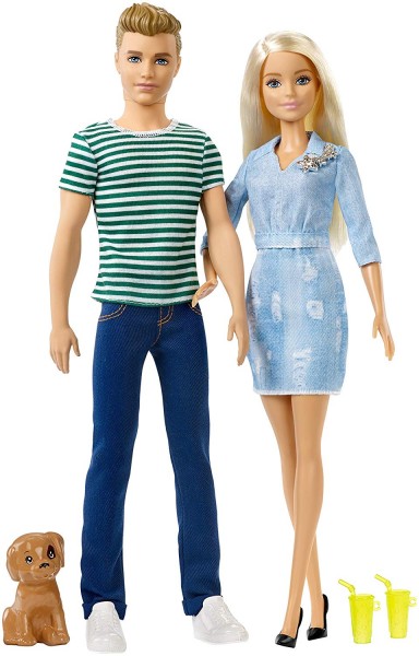 Mattel Barbie i Ken na Spacerze z Pieskiem FTB72