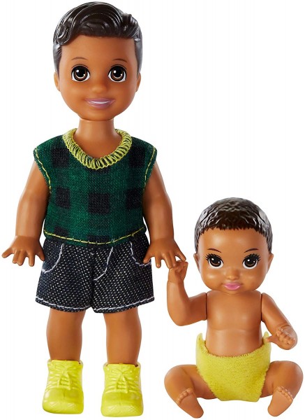 Mattel Barbie Rodzeństwo 2-pak Brunet i NIemowlę GFL30 GFL32
