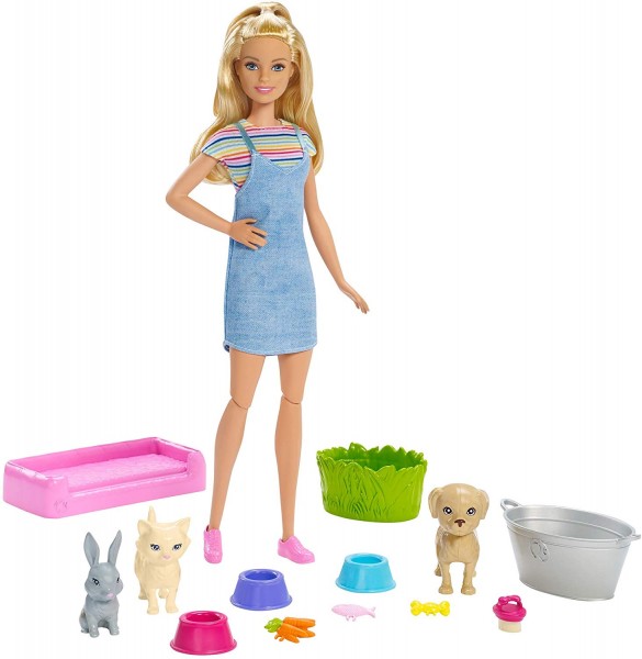 Mattel Barbie Kąpiel Zwierzątek Opiekunka FXH11