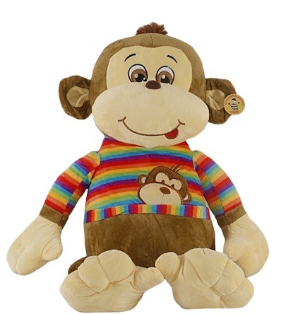 Maskotka Małpka w Pasiastej Koszulce 88 cm