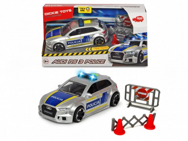 Dickie SOS Policja Audi RS3, 15 cm 203713011026
