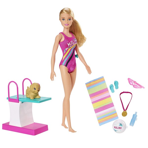 Mattel Barbie Lalka Pływaczka GHK23