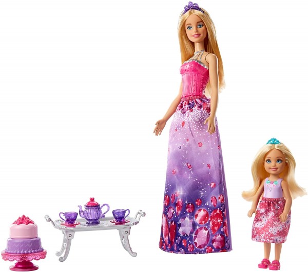Mattel Barbie Dreamtopia Czas na Herbatkę Barbie + Chelsea FPL88