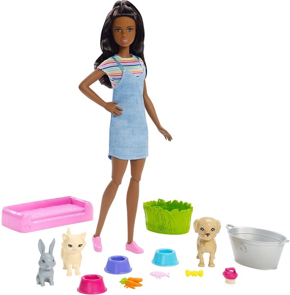 Mattel Barbie Kąpiel Zwierzątek Opiekunka Nikki FXH12