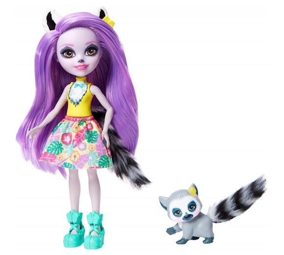 Mattel Enchantimals Lalka + Zwierzątko Larissa Lemur FNH22 GFN44