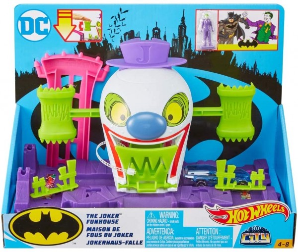 Mattel Hot Wheels Dom Śmiechu Jokera Batman GBW50 GBW51