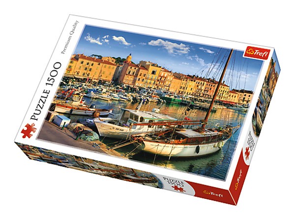 Trefl Puzzle Stary Port w Saint Tropez 1500 Elementów 26130