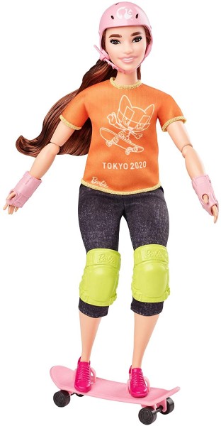 Mattel Barbie Olimpijka Skaterka na Desce GJL73 GJL78