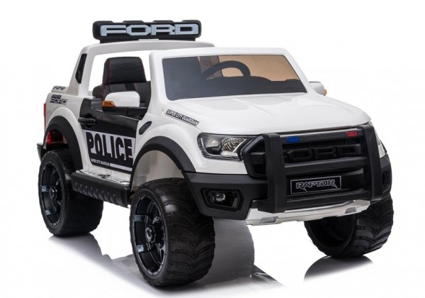 Auto Ford Raptor DK-F150RP Policja Biały Lakier na Akumulator