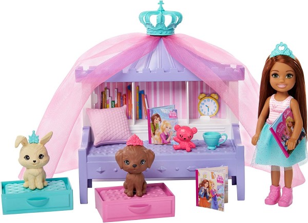 Mattel Barbie Przygody Księżniczek Chelsea Sypialnia Księżniczki GML72 GML74