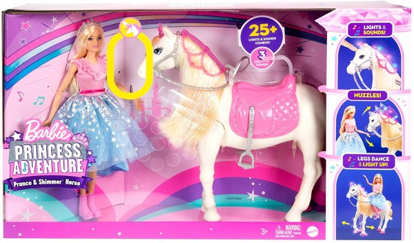 Mattel Barbie Przygody Ksieżniczek Koń Światła i Dźwięki GML79