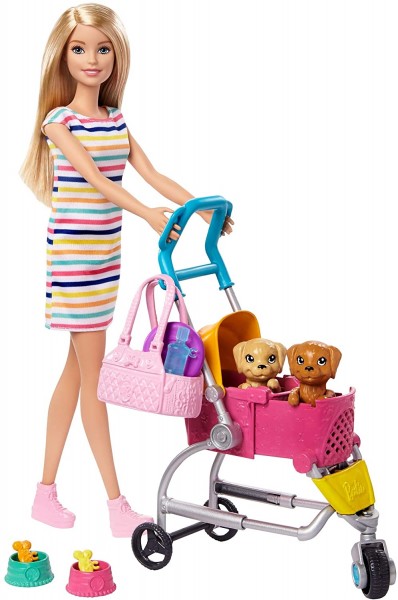 Mattel Barbie Spacerówka z Pieskami  GHV92