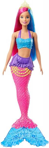 Mattel Barbie Dreamtopia Syrenka Różowo-niebieskie Włosy GJK07 GJK08