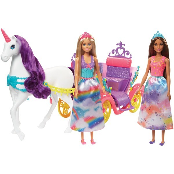 Mattel Barbie Dreamtopia 2 lalki i karoca GNH04