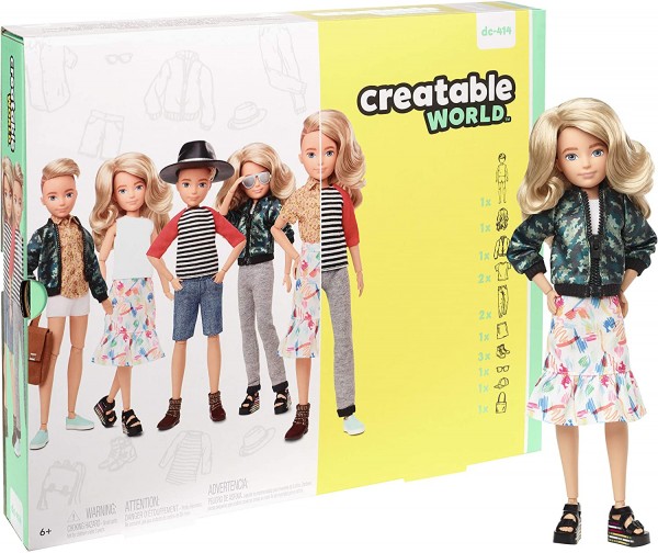Mattel Creatable World Zestaw modowy Lalka Blond Włosy GGT67