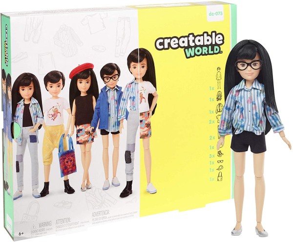 Mattel Creatable World Zestaw modowy Lalka Czarne Włosy GGG54