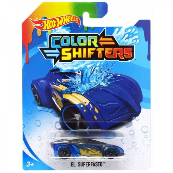 Mattel Hot Wheels Samochodzik Zmieniający Kolor Color Shifters El Superfasto BHR15 BHR28