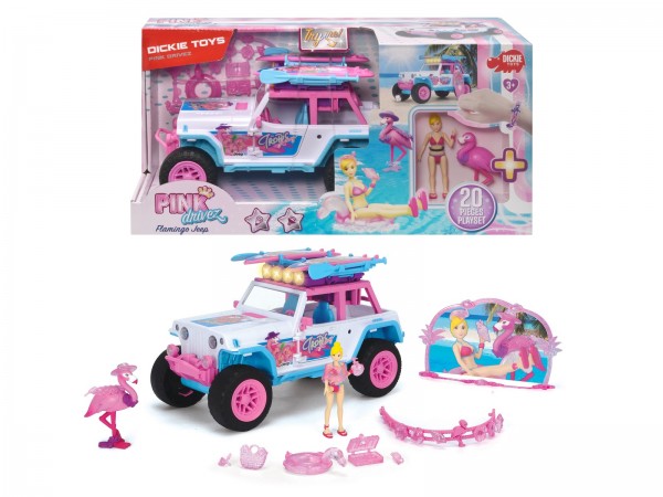 Dickie Pink Drivez Flamingo jeep 22cm 318-5000