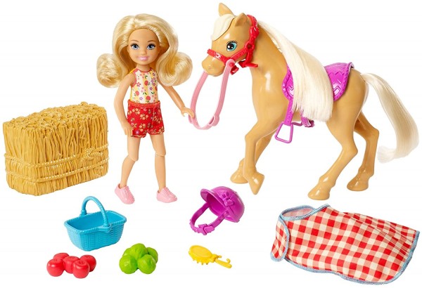 Mattel Barbie Chelsea i Kucyk z Akcesoriami GFF50