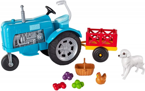 Mattel Barbie Traktor z przyczepką i akcesoriami GFF49
