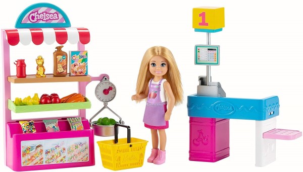 Mattel Barbie Chelsea Sklepik Zestaw + Lalka GTN67