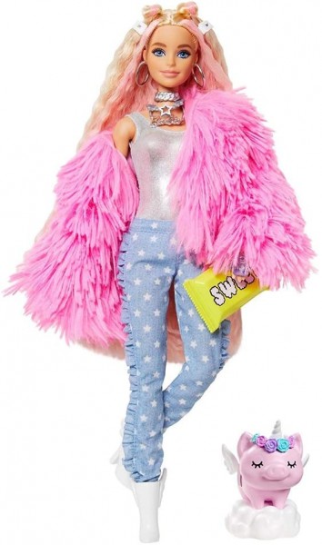 Mattel Barbie Extra Moda lalka z akcesoriami Blond GRN27 GRN28