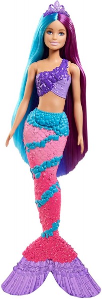Mattel Barbie Dreamtopia Fantazja Długie Włosy Syrenka GTF37 GTF39