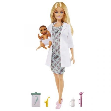 Mattel Barbie Kariera Deluxe Lalka Lekarz Pediatra GYJ98 GYK01