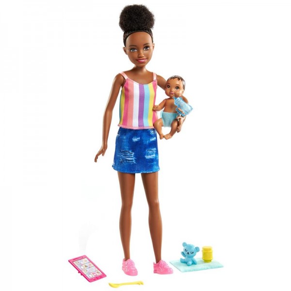 Mattel Barbie Opiekunka z Bobasem Nikki GRP10 GRP12